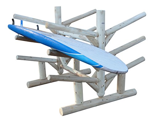 Log Kayak Rack 6 Place Paddle Board Storage Rack Unfinished