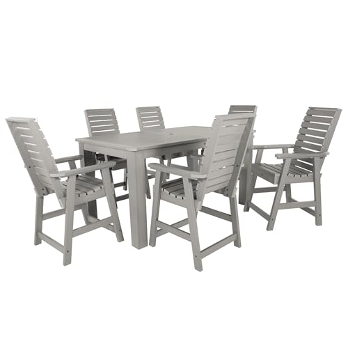 Highwood Weatherly 7pc Rectangular Counter Height Dining Set 72" x 42" Harbor Gray