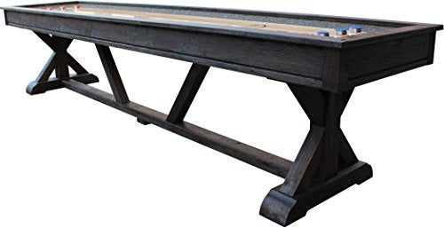 Playcraft Brazos River 12' Weathered Black Pro-Style Shuffleboard Table Black