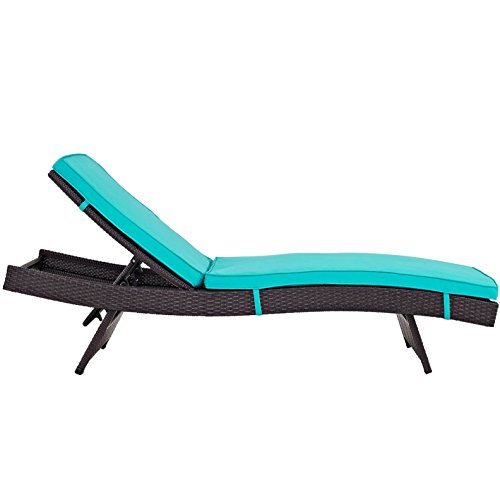 America Luxury - Outdoor Modern Contemporary Urban Design Patio Balcony Chaise Lounge Chair Set of 4 Blue
