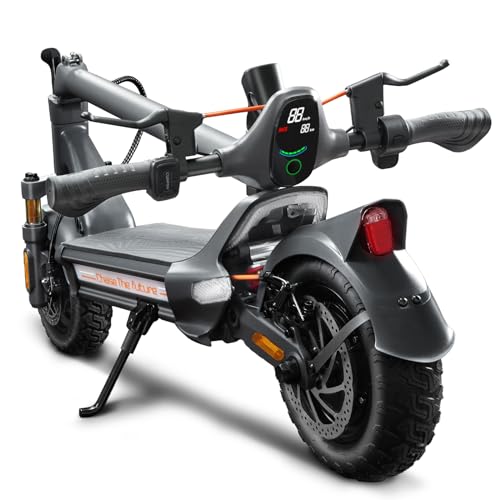 CUNFON Electric Scooter 1200W Motor 50 Miles Range 31 mph Speed Grey