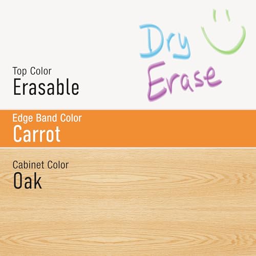 Diversified Woodcrafts Mobile Classroom Storage Cabinet Erasable Top Oak