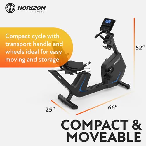 Horizon Fitness 5.0R Recumbent Bike Black