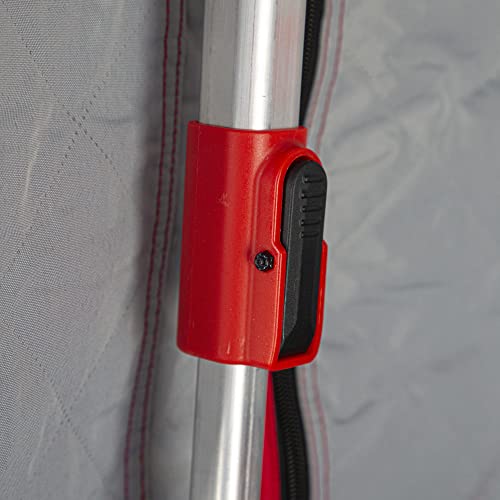 Eskimo Eskape 2400 Insulated 2-Person Ice Fishing Shelter with Sled and Bench Seat Red/Black
