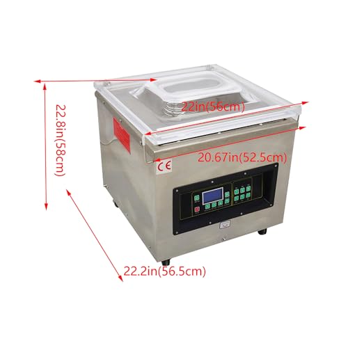 BREVELTION Single Chamber Vacuum Packaging Machine Stainless Steel 110V 900W
