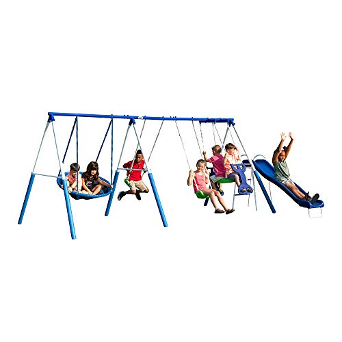 XDP RECREATION All Star Outdoor Kids Swing Set Blue