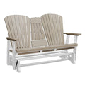 American Furniture Classics Two Person Glider Weatherwood and White