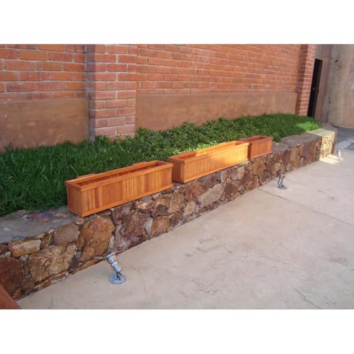 Best Redwood Window Planter Box 48 in Heart Stain