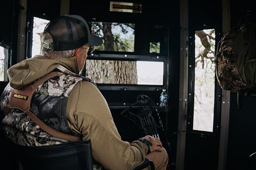 MUDDY Muddy Bull Box Blind with Elite 5' Tower, Steel Wall Construction, Cracked Mud Camo Multi
