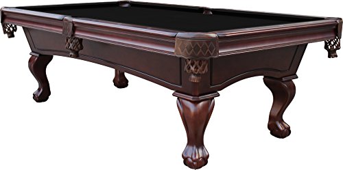 Playcraft Charles River 8' Espresso Slate Pool Table with Leather Drop Pockets