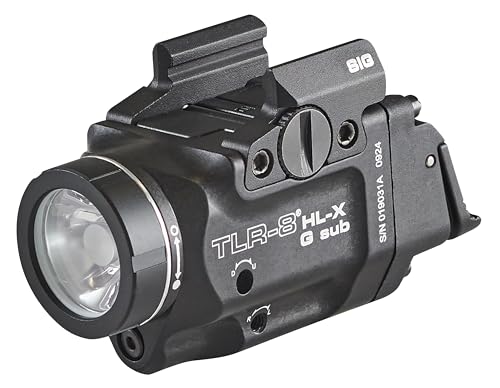 Streamlight TLR-8 HL-X G 1000-Lumen Tactical Flashlight with Green Laser for Sig Sauer P365/XL Rail Black
