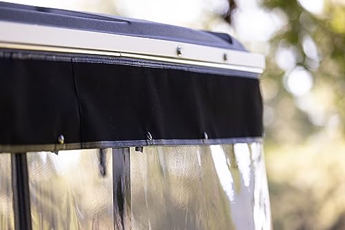 RED DOT Premium Golf Cart Enclosure for EZGO Express S4 Elite Golf Carts | Black AllGuard Fabric