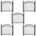 Fencer Wire Heavy Duty Flat Top X-Pattern Decorative Fence Gate Black 4FT x 4FT, Pack of 5