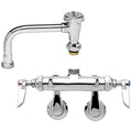 T&S Brass Adjustable Wall Mount Faucet with Swing Nozzle and Garden Hose Outlet