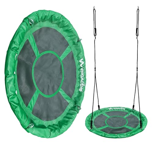 gobaplay Single Swing Set with Round Platform Tree Swing