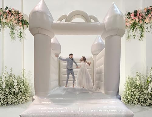 Pogo Bounce House White Inflatable Castle 13x12x14.5 ft
