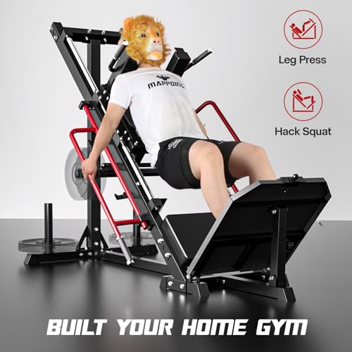 Mappding Leg Press Machine Hack Squat Equipment Red