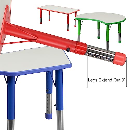 Flash Furniture Adjustable Blue Activity Tables Set of 3