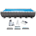 Intex Above Ground Swimming Pool Set Gray