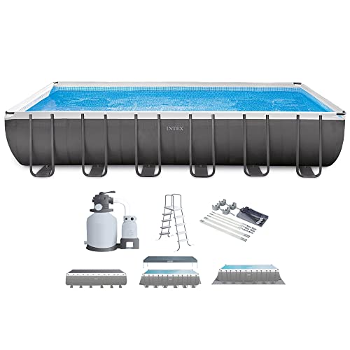 Intex Above Ground Swimming Pool Set Gray