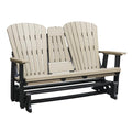 American Furniture Classics Two Person Glider Weatherwood and Black