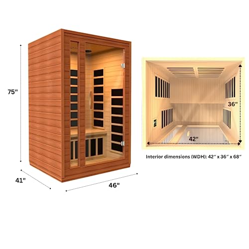 Dynamic Saunas Full Spectrum Ultra Low EMF FAR Infrared Sauna - Curb Side Delivery
