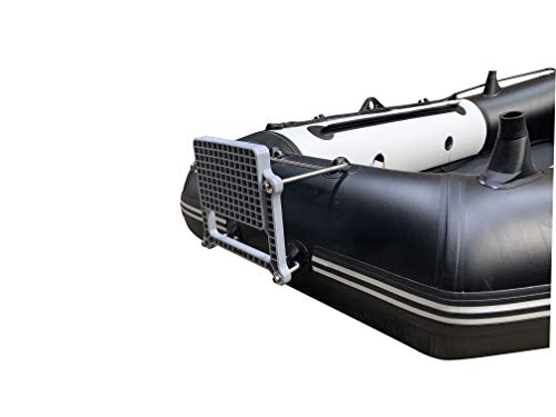 Boatify 9.8ft Inflatable Fishing Boat Dinghy with Motor Bracket Grey and Blue
