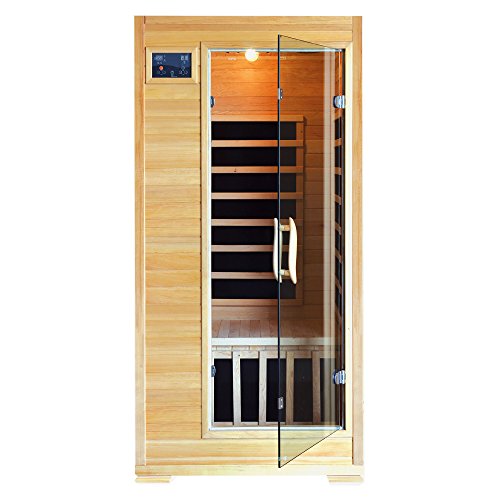 Blue Wave HeatWave BSA2402 1-2 Person Hemlock Carbon Infrared Sauna Hemlock