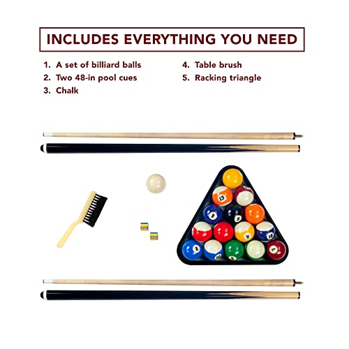 Blue Wave Sports Pendleton 6-ft Portable Pool Table - Driftwood Finish Burgundy