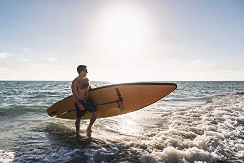 DUNNRITE Inflatable Stand Up Paddle Board Kit Natural Wood