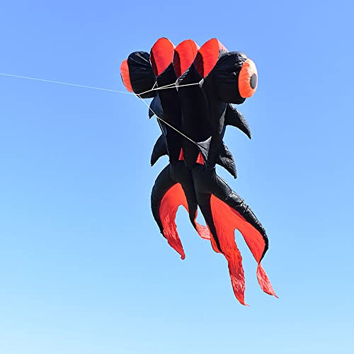TiffyDance 36ft Goldfish Kite Inflatable Easy Flying Orange