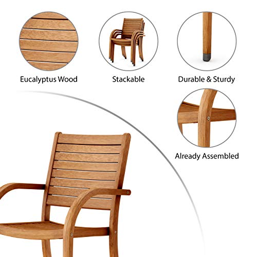 Brampton Patio Coventry 9-Piece Oval Dining Set Dark Teak Finish