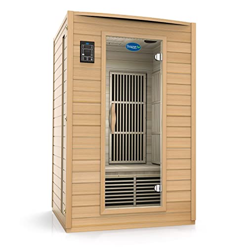 Durasage 2-Person Carbon Infrared Sauna - Canadian Hemlock Wooden Sauna - 1700 Watts - Premium Stereo Sound Wood