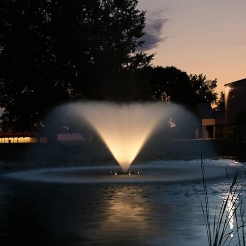 Kasco Aerating Fountain 1/2HP with Color-Changing LED Lights White