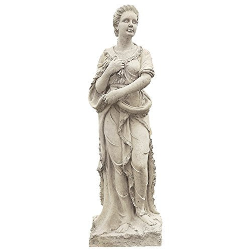 Design Toscano Winter Woman of the Four Seasons Garden Statue 61 inches Faux Limestone
