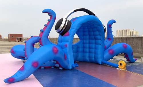 YBZCHLM Inflatable Octopus DJ Stage Booth Blue 26Ft