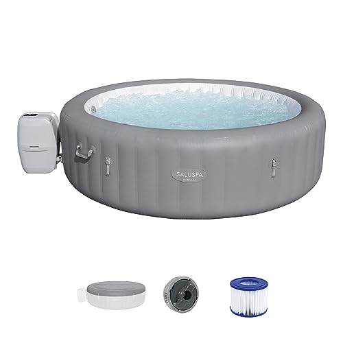 Bestway SaluSpa Grenada AirJet Inflatable Hot Tub with Adjustable Seat & Pillow Set