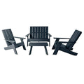 Highwood Italica Modern Adirondack 4pc Patio Set Federal Blue