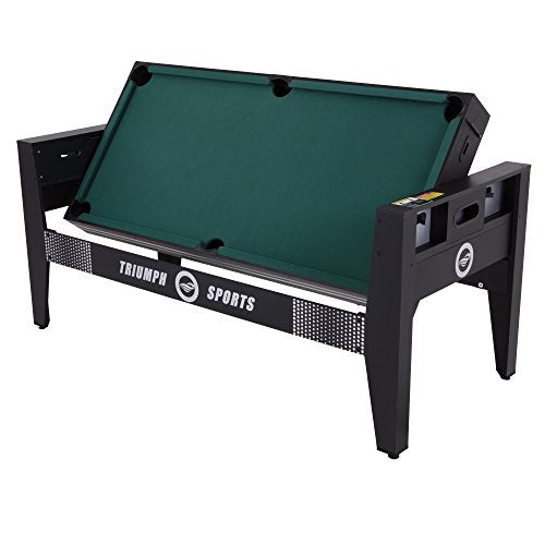 Triumph Sports 72" 4 in 1 Multi-Game Swivel Table Black