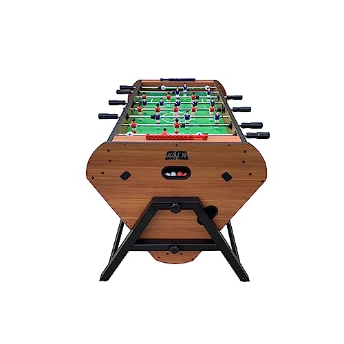 KICK Triplex 55" Telescopic Rods 3-in-1 Swivel Multi Game Table Brown
