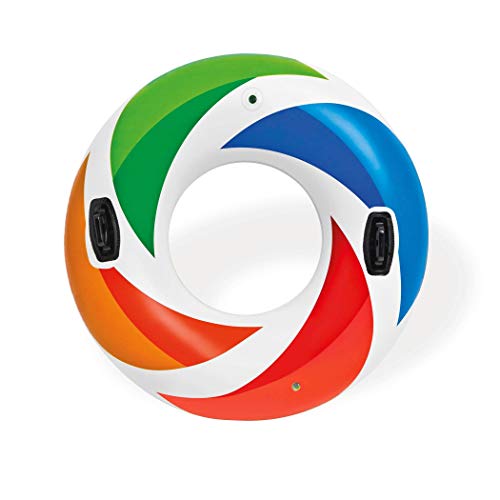 Intex Inflatable Color Whirl Tube Pool Raft with Handles 24 Pack