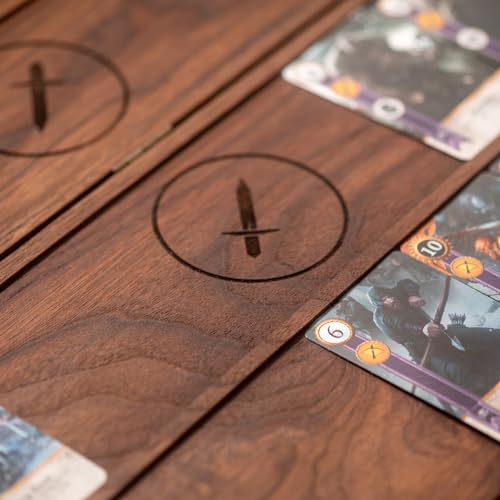 NovelStuffs Gwent Board for Witcher Card Game Black Walnut Hardwood 21.5"x24