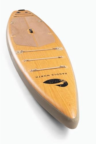 Paddle North PORTAGER Inflatable Stand-Up Paddleboard Kit Wood Grain