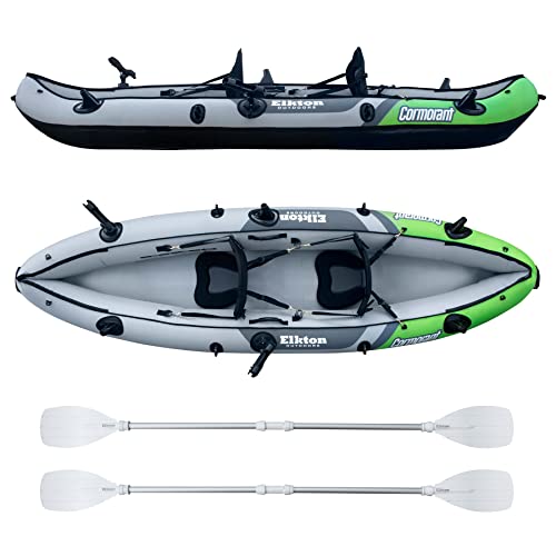 Elkton Outdoors Inflatable Fishing Kayak Green