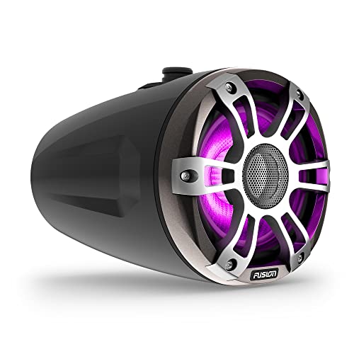 Fusion Garmin Signature Series 3i 6.5" 230-Watt CRGBW Marine Wake Tower Speakers Black (Pair)