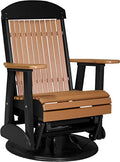 LuxCraft Classic Outdoor Swivel Glider Chair Cedar & Black