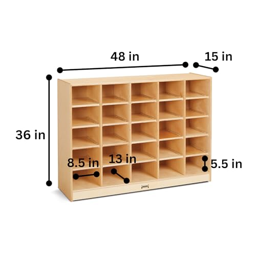 Jonti-Craft 25 Cubbie-Tray Mobile Storage Yellow