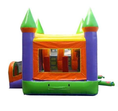TentandTable Inflatable Bounce House with Slide Orange Rainbow