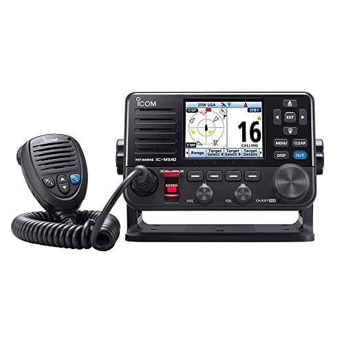 Icom M510 VHF Fixed Mount Radio with 3.5" TFT LCD Display Black