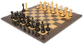 The Chess Store Copenhagen Staunton Chess Set Ebony & Boxwood with Black & Ash Burl Board 4.5" King